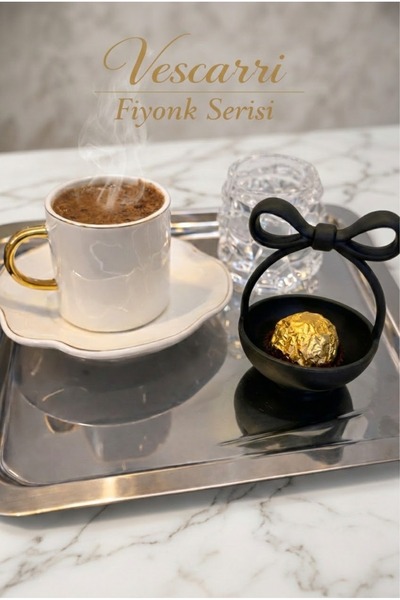 Vescarri 2’li Fiyonk Kahve Yanı Lokumluk – Zarif Mini Sunumluk