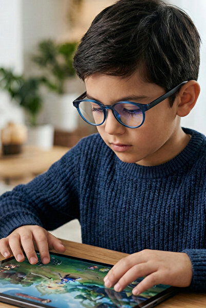 sun factory نظارات واقية للأطفال باللون الأزرق الداكن مع فلتر الضوء الأزرق 81...