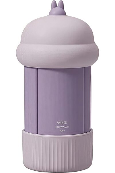 Arabest Cute rabbit travel wash suit, purple and yellow, TPR+PE material, 60m...