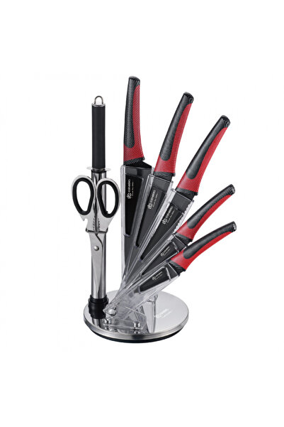 EDENBERG Set de cuțite EB-952, 5 piese, oțel carbon, foarfece + ascuțitor, su...