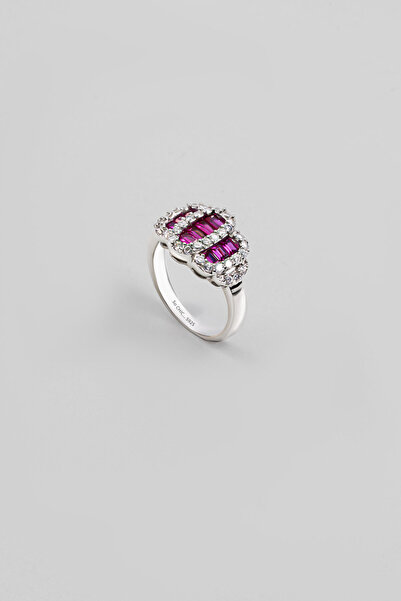 So CHIC... Zaman Döngüsü 18 Ayar Beyaz Altın Kaplama Gümüş Yüzük