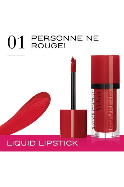 Generics Bourjoic Rouge Edition Velvet Liquid Lipstick 01 Personne Ne Rouge!