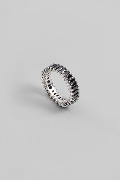 So CHIC... Renkli Işıltı 18 Ayar Beyaz Altın Kaplama Gümüş Yüzük