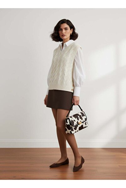 SHERIN Džemper sa detaljnim dugmićima u boji karo