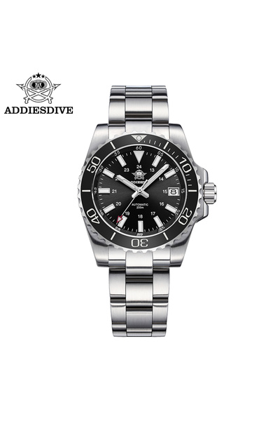 Choice3 ساعة غواص ADDIESDIVE للرجال من اليابان 8215 مصنوعة من الفولاذ الأسود ...