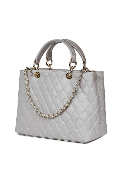 myOwn Gisella grey quilted leather bag