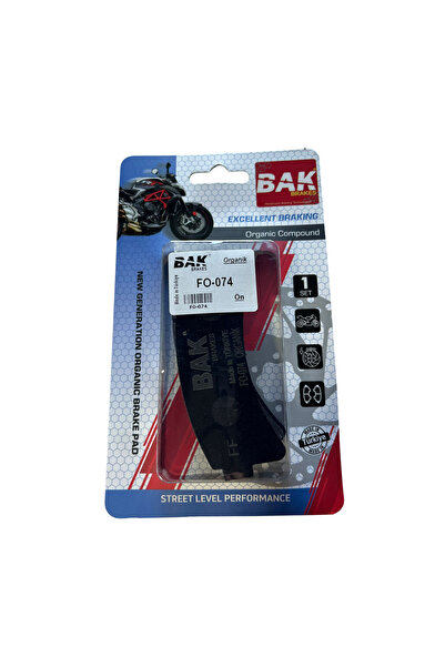 FO-074 BAK BRAKES. RELİVE BAW1, RAINWOLL RW10 ORGANİK ÖN FREN BALATA SETİ