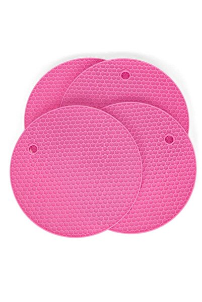 Arabest طقم قواعد سيليكون دائرية للمطبخ بنمط خلية النحل، مقاس 7 بوصات، مكون م...