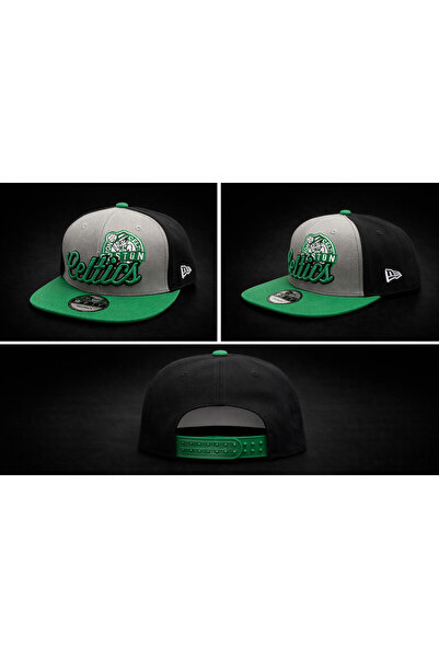 MotionAİR Boston Celtics Yeşil Gri Snapback Şapka NBA Basketbol Şapkası Unise...