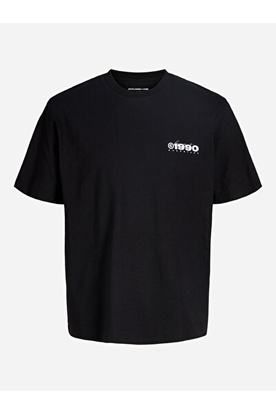 Jack & Jones Black Back Graphic Print Crew Neck T-Shirt