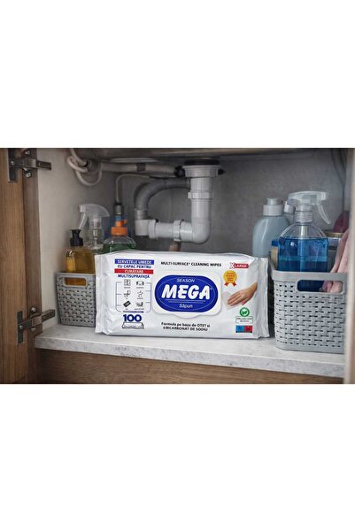 ABS Șervețele Umede Mega XLarge cu Oțet & Bicarbonat – 100 buc