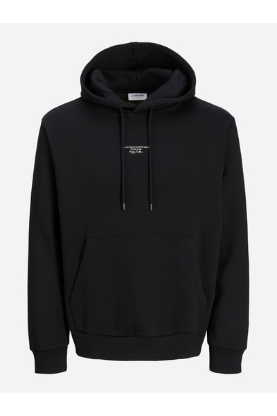 Jack & Jones Black Back Graphic Print Pullover Hoodie