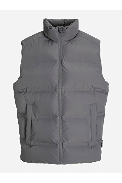 Jack & Jones Charcoal Zip-Up Padded Gilet