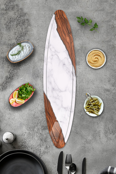 Decorita Cam Pide - Cheese - Presentation Plate |   Vena |   75cm X 17.5cm