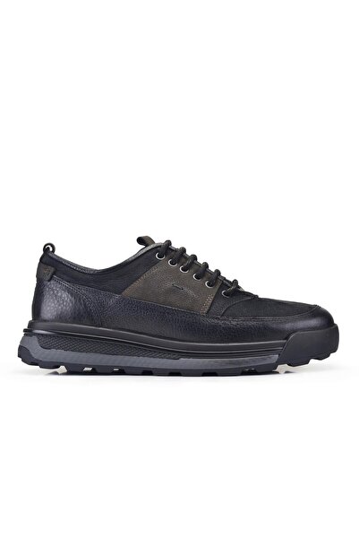 Nevzat Onay Siyah Nubuk Bağcıklı Sneaker