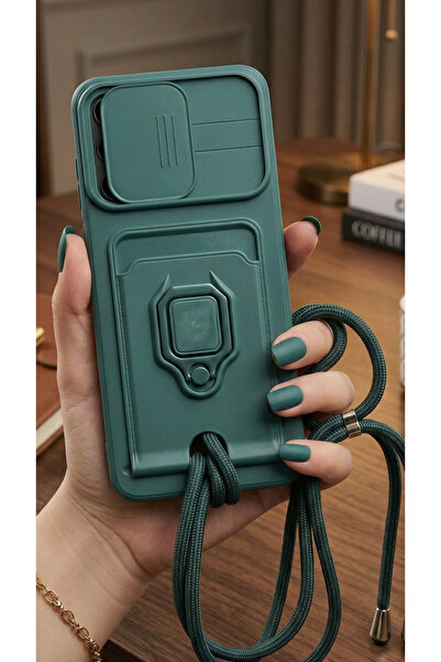 TechTrove Oppo A54 İçin Uyumlu Boyun Askılı Yüzüklü Stand Olabilen Telefon Kı...