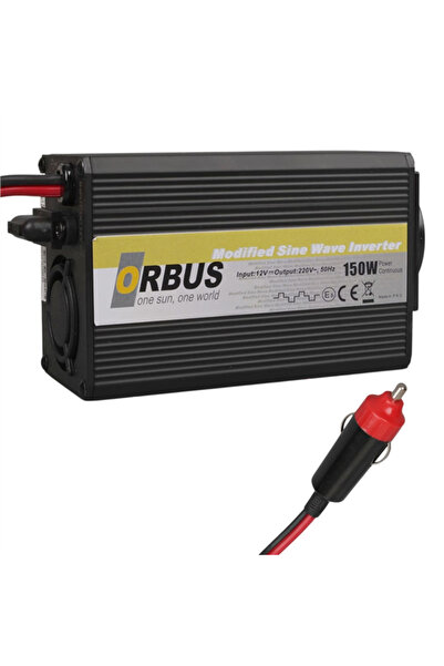 ORBUS MS150W 150W 12V DC - 220V AC Modifiye Sinüs Araç Çakmaklık İnverteri