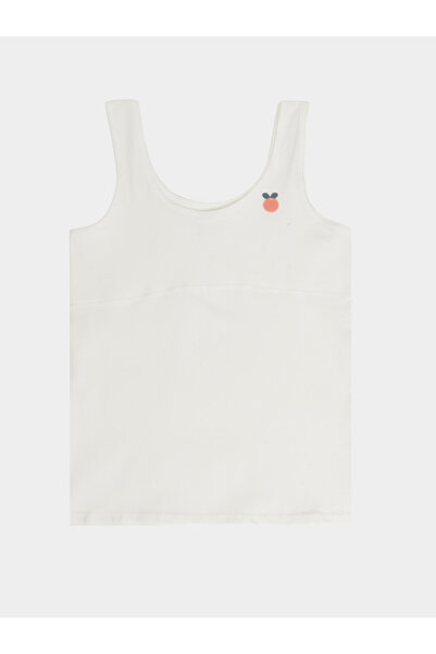 Styli سترة بيضاء مطرّز من قطن للبنات