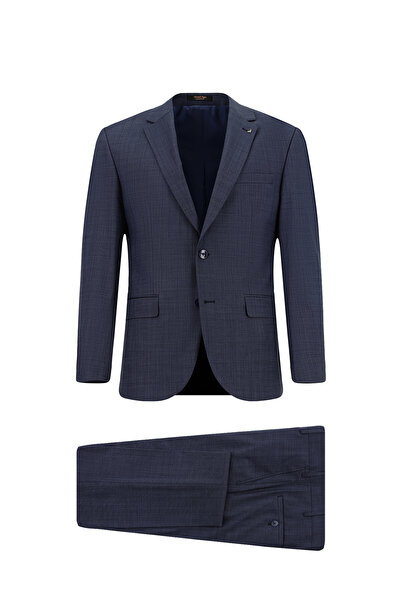 Abdullah Kiğılı Regular Fit Patterned Wool Piece Suit