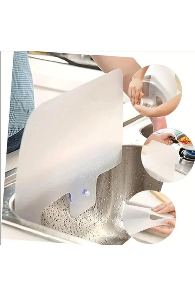 moontime alaçatı Pratik lavabo su sıçratmaz vantuzlu plastik önlük koruyucu