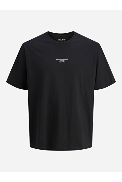 Jack & Jones تيشيرت أسود بقصة قصة مريحة خلفية