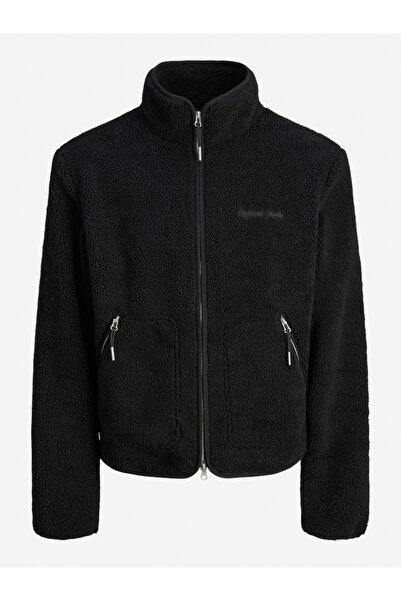 Jack & Jones جاكيت صوف الفليس تيدي أسود