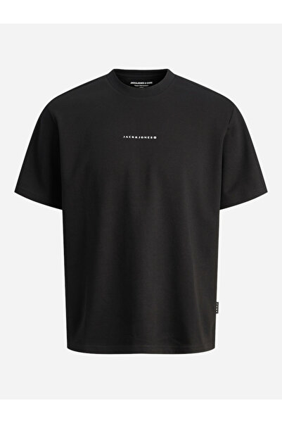 Jack & Jones تيشيرت أسود برقبة دائرية مطبوع عليه رسومات