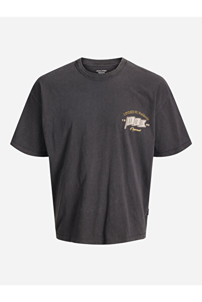 Jack & Jones Black Graphic Print Crew Neck T-Shirt