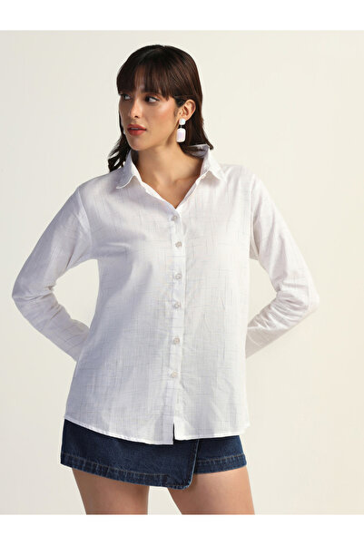 TAHVO By Styli White Long Sleeve Button-Down Shirt