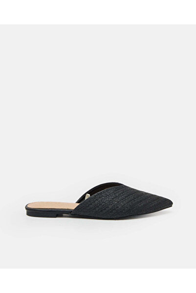 REDTAG Women Black Textured Mules