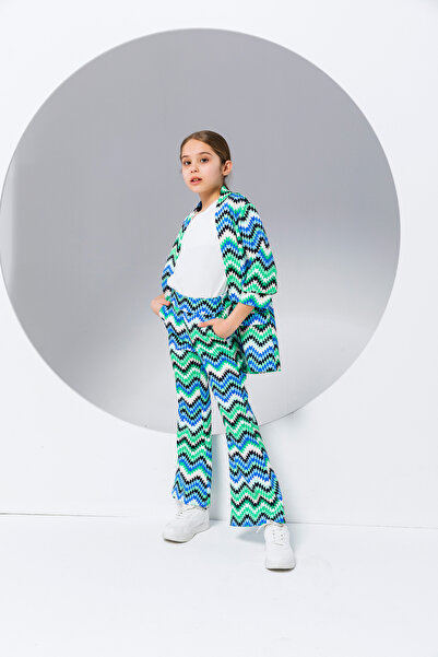 incity Devojčice Zigzag Sa deznom Zvonaste nogavice pantalone