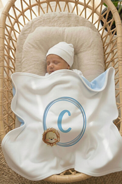 Messido Plus مزدوج الوجهين - إنترلوك بيبي بي بطانية مقاس 80x80 سم - سلسلة حرو...