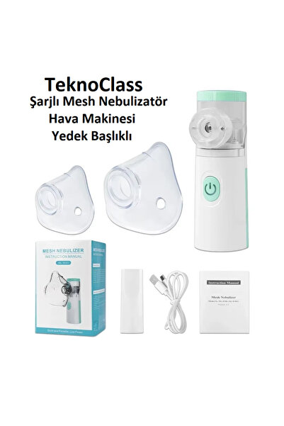 TeknoClass TKN-H11 Şarjlı Nebulizatör Taşınabilir Mesh Hava Makinesi 2 Başlıklı