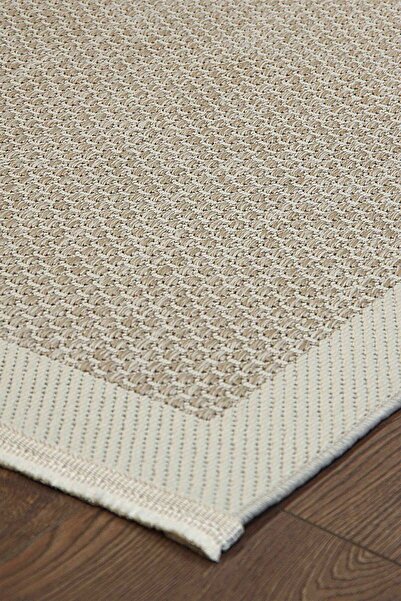 KASHE HALI Rattan Koleksiyonu Kolay Temizlenen Yıkanabilir Bordürlü Sisal Halı