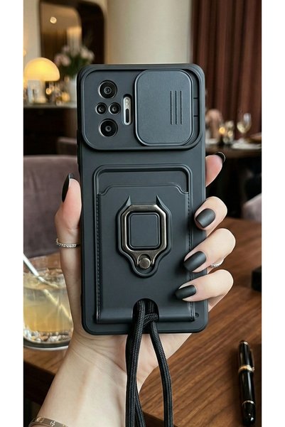 TechTrove Redmi Note 10 Pro İçin Uyumlu Boyun Askılı Yüzüklü Stand Olabilen T...