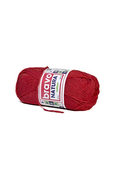 Bravo Natura Cotton Red 401 Cotton Yarn 100Gr 200Mt