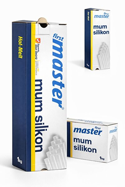 ARENTEKNİK MUM SİLİKON Ince Mum Sıcak Silikon Şeffaf 7.0 Mm 30 cm 1 Kilo MASTER (kutu ambalajlı)