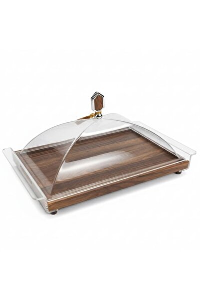 Mayflower Grand Wooden Serving Tray with Acrylic Lid Cover – 54×33 cm