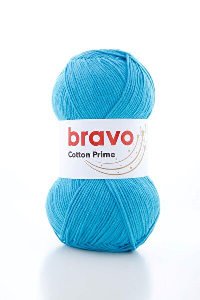 Bravo Cotton Prime Cyan bumbac acrilic Fir de tricotat 100gr 330m