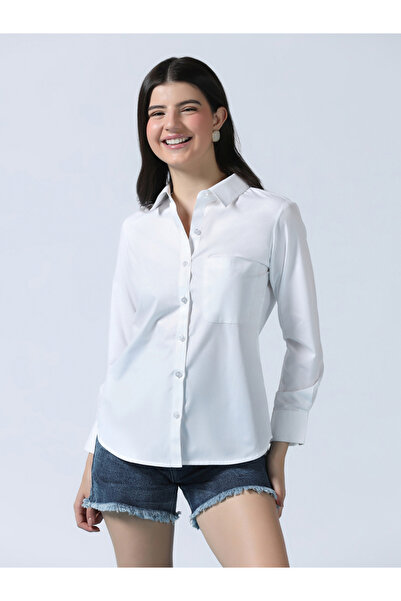 TAHVO By Styli White Casual Long Sleeve Cotton Shirt