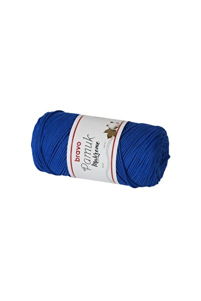 Bravo Cotton Macramé 601 Cobalt Blue Knitting Yarn 250Gr 240Mt Cotton Yarn Is...