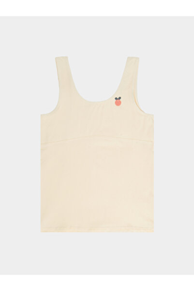 Styli سترة مطرّز من قطن البيج للبنات