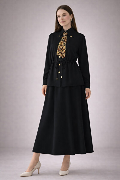 benguen Scarf Double Set N7193 Black