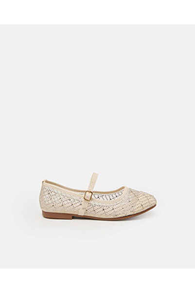 REDTAG Senior Girls Beige Embellished Ballerinas
