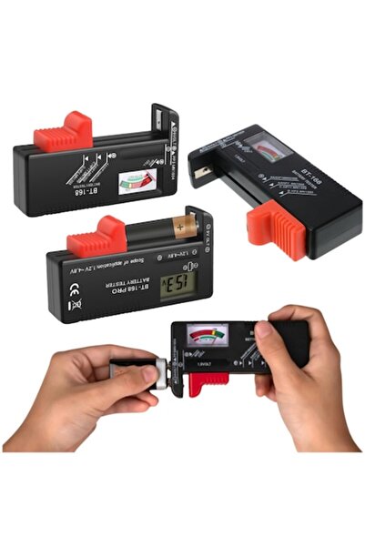LEAN Tester de baterii, electronic, compact, 11x6x2.5cm, compatibil cu AA, AA...