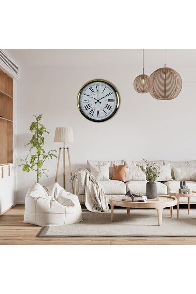 sylar Gold 40 Cm Metal Roma Rakamlı Duvar Saati