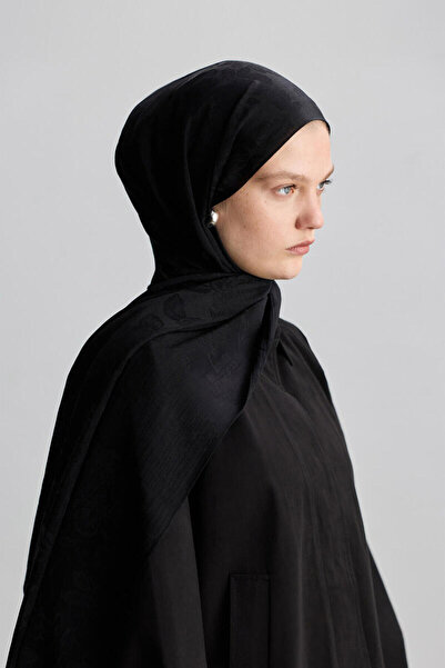 BE BLUE SİYAH ROSE MAT JAKARLI ŞAL