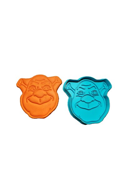 Onflow Cute Shrek Cookie Mold and Stamp – 3D Printing Stamp and Cutout Set