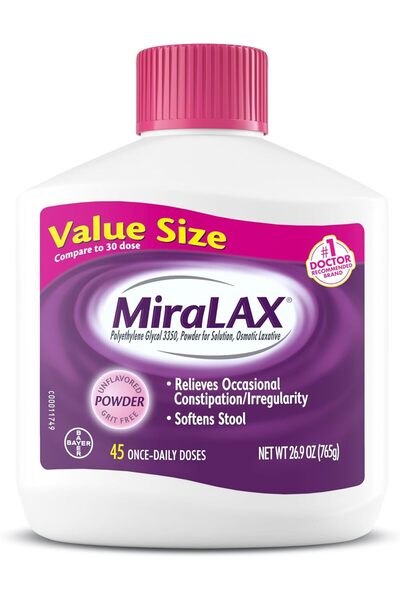Miralax مسحوق ملين لطيف لتخفيف الإمساك