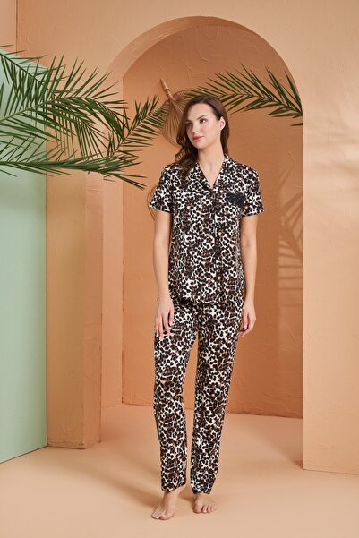 Pjs Pijama PJS Γυναικείο Σετ Πιτζάμες με κουμπιά 27063